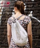 Backpack Reversible Sequins White-Silver