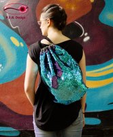 Backpack Reversible Sequins Blue-Lilac