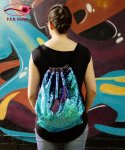 Rucksack Wende-Pailletten Blau-Lila