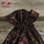 Pompadourbeutel Spitze Bordeaux-Schwarz