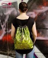 Backpack Reversible Sequins Yellow-Green
